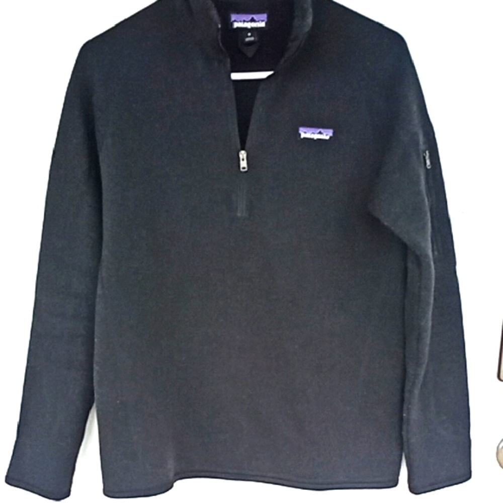 Patagonia Black Zip Up Sweater